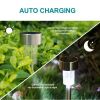 10pcs Garden Outdoor Stainless Steel LED Solar Landscape Path Lights Yard Lamp