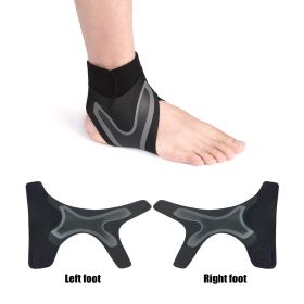 1Pair Sport Ankle Stabilizer Brace Compression Ankle Support Tendon Pain Relief Strap Foot Sprain Injury Wraps Run Basketball (Color: 540112 L)