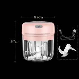 Quick Chop Powered Herbs; Veggie Chopper And Salsa Maker (Color: Pink)