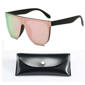 Silver Mirror womens sunglasses brand designer Vintage Sun Glasses Men Luxury Oversized Square Shades UV400 Glam Big Eyewear (Lenses Color: C4 black leg w box)