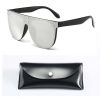 Silver Mirror womens sunglasses brand designer Vintage Sun Glasses Men Luxury Oversized Square Shades UV400 Glam Big Eyewear