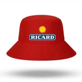 Ricard Bucket Cotton Outdoor Hats (Color: Red)