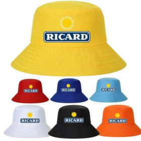 Ricard Bucket Cotton Outdoor Hats (Color: White)