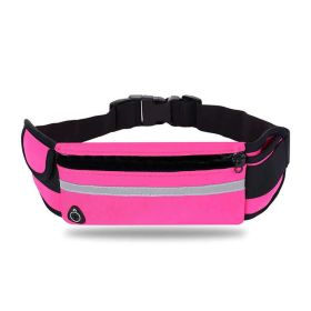 Velocity Water-Resistant Sports Running Belt and Fanny Pack for Outdoor Sports (Color: rose red)