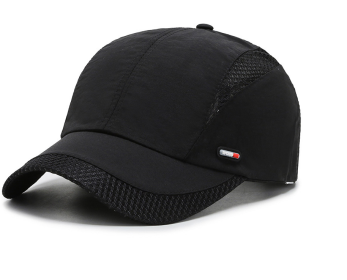 Outdoor Sports Quick-drying Mesh Baseballcap (Color: Black)