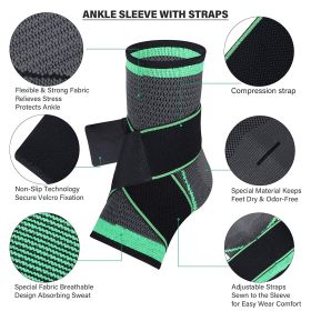 Bandage Knit Ankle Brace (Color: Black)