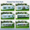 10 x 30 ft Heavy Duty Garden Event Canopy Outdoor Wedding Party Gazebo Tent with Removable Sides