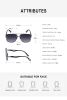 Fashion Square Sunglasses Women Double Bean Glasses Retro Sunglass Men Luxury Designer Eyewear UV400 Sun Glass Gradient Shades