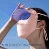 1 Sun Protection Fishing Hat Foldable Ponytail Hat Outdoor Ice Silk Breathable Sunscreen Full Face With Hood Camping