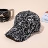 New baseball hats for men and women in spring and summer abstract character printing sun hats outdoor travel sunshade caps