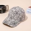 New baseball hats for men and women in spring and summer abstract character printing sun hats outdoor travel sunshade caps