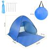 Pop Up Beach Tent Sun Shade Shelter Anti-UV Automatic Waterproof Tent Canopy for 2/3 Man w/ Net Window Storage Bag