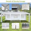 10 x 30 ft Heavy Duty Garden Event Canopy Outdoor Wedding Party Gazebo Tent with Removable Sides