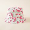 Watermelon hat new pattern fisherman hat women summer outdoor printing double-sided sun hat couple leisure