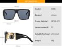 Retro Square Sunglasses Women Fashion Brand Designer Yellow Green Shades UV400 Men Trending Motorbike Punk Oversized Sun Glasses