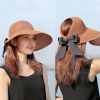 Wide Brim Sun Visor Crochet Picnic Hat Beach UV Protection Scallop Cap For Outdoor; Women's Hat & Caps