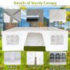 10 x 30 ft Heavy Duty Garden Event Canopy Outdoor Wedding Party Gazebo Tent with Removable Sides