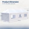 10 x 30 ft Heavy Duty Garden Event Canopy Outdoor Wedding Party Gazebo Tent with Removable Sides