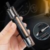 2-in-1 Car Safety Hammer Window Glass Breaker Seat Belt Cutter High Hardness Tungsten Steel Emergency Rescue Tool With Base